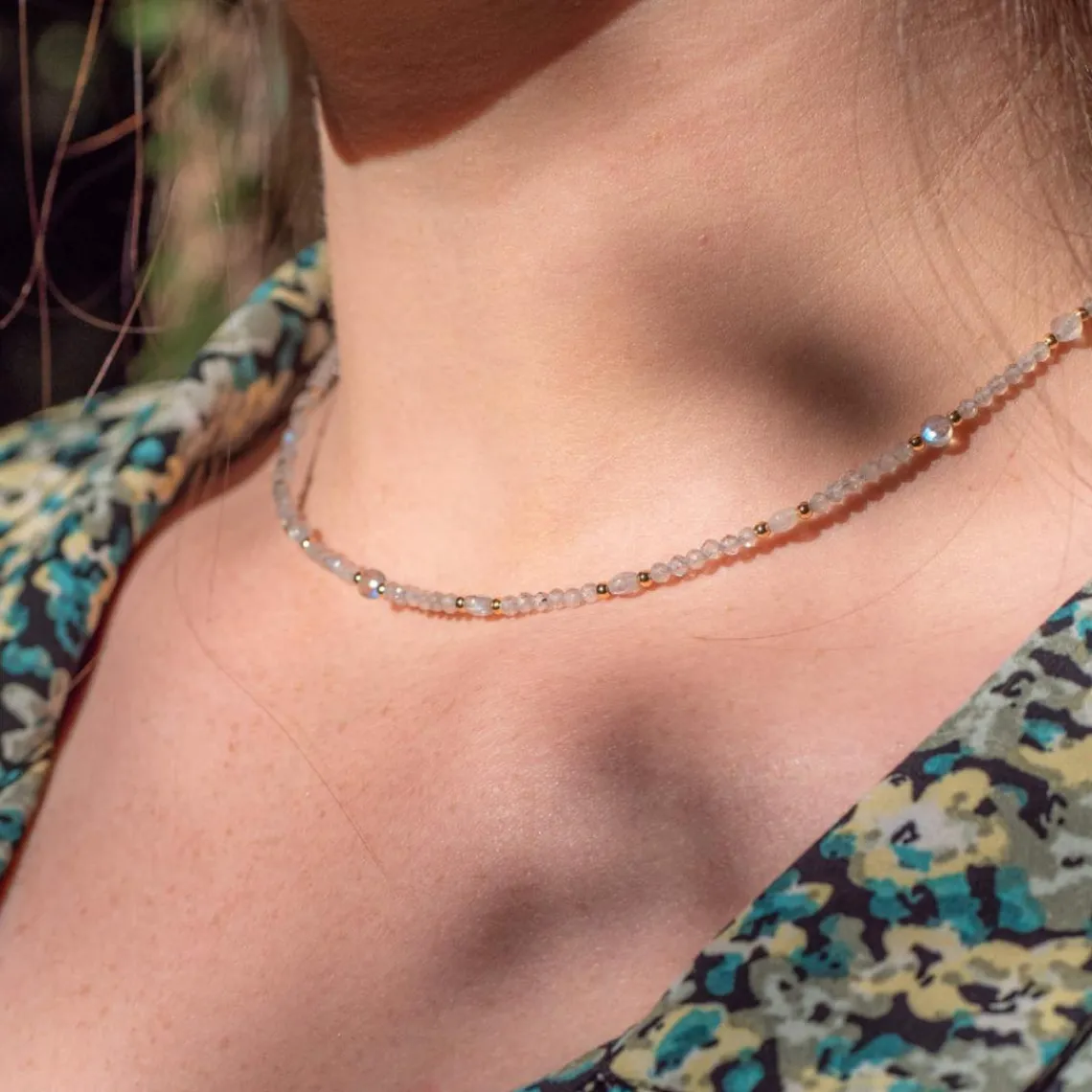 Sloya Collier Femme Paloma en pierres Labradorite | Femme Collier Et Pendentif