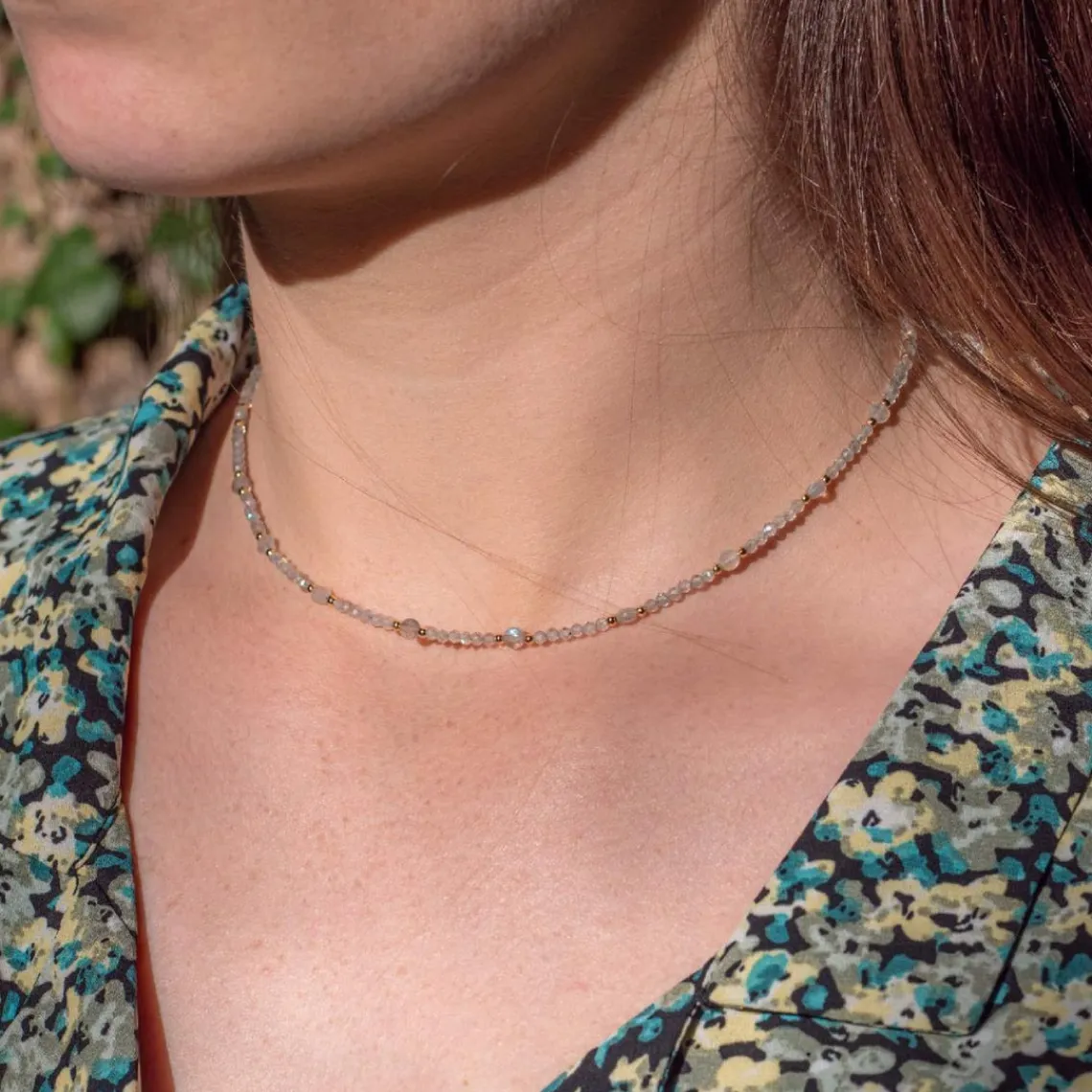 Sloya Collier Femme Paloma en pierres Labradorite | Femme Collier Et Pendentif