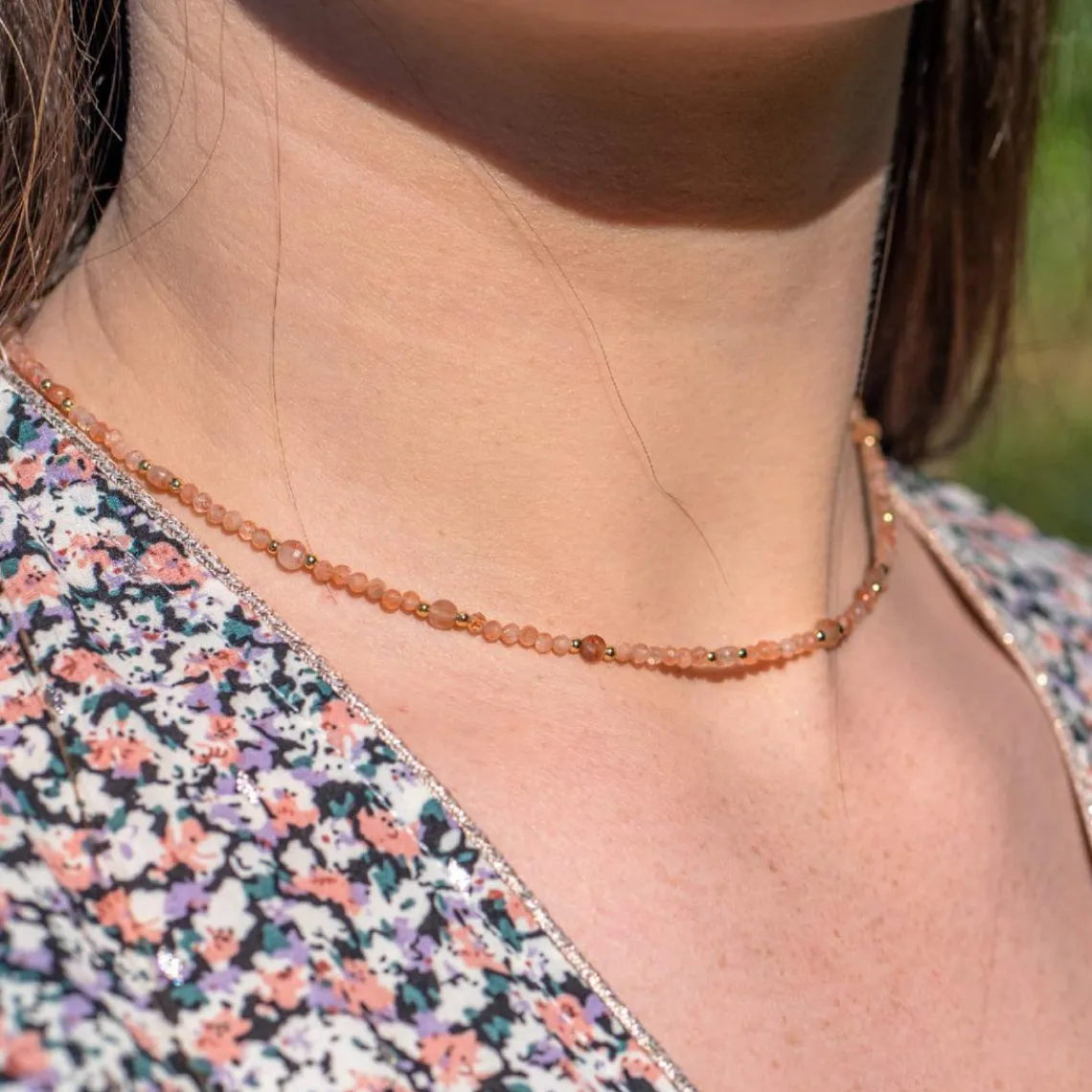 Sloya Collier Femme Paloma en pierres de Soleil | Femme Collier Et Pendentif
