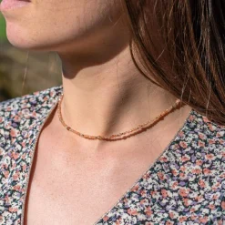 Sloya Collier Femme Paloma en pierres de Soleil | Femme Collier Et Pendentif