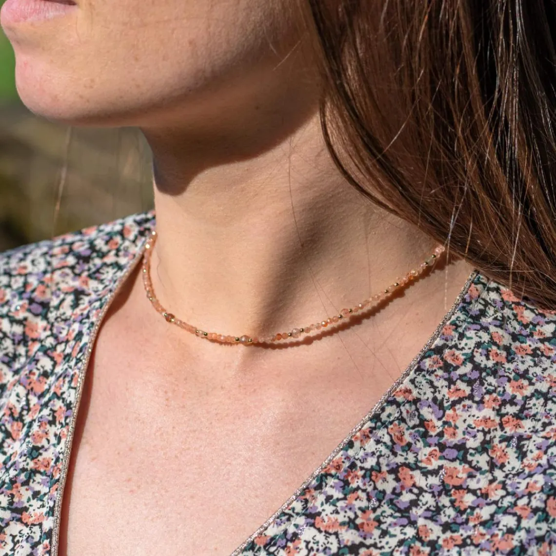 Sloya Collier Femme Paloma en pierres de Soleil | Femme Collier Et Pendentif