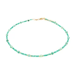 Sloya Collier Femme Paloma en pierres Agate Verte | Femme Collier Et Pendentif