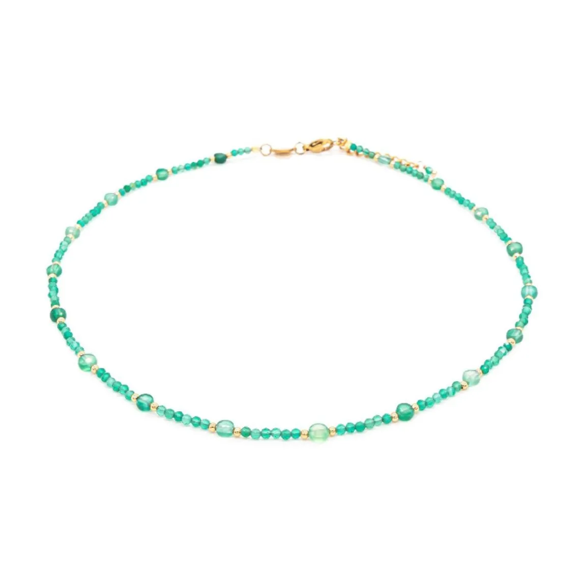 Sloya Collier Femme Paloma en pierres Agate Verte | Femme Collier Et Pendentif