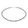 Sloya Collier Femme Paloma en pierres Grenat | Femme Collier Et Pendentif