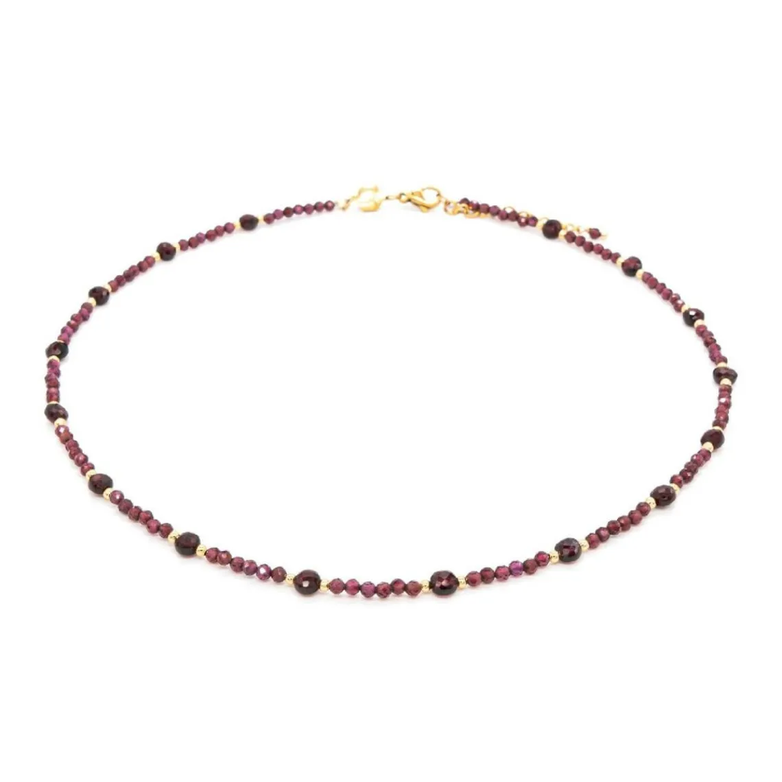 Sloya Collier Femme Paloma en pierres Grenat | Femme Collier Et Pendentif