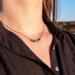 Sloya Collier Femme Piana Agate Aquatique | Femme Collier Et Pendentif