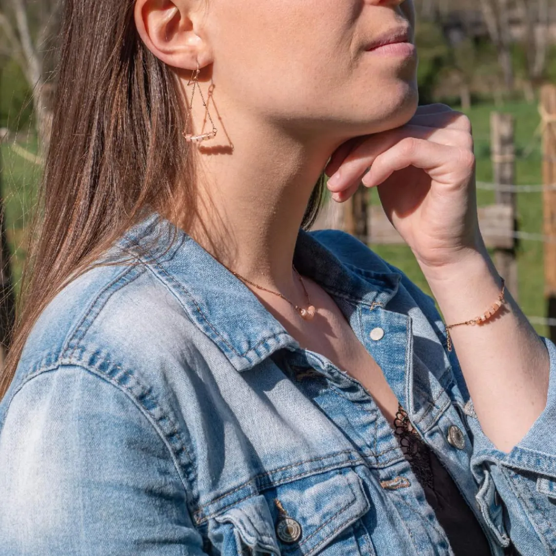 Sloya Collier Femme Piana en pierres de Soleil | Femme Collier Et Pendentif