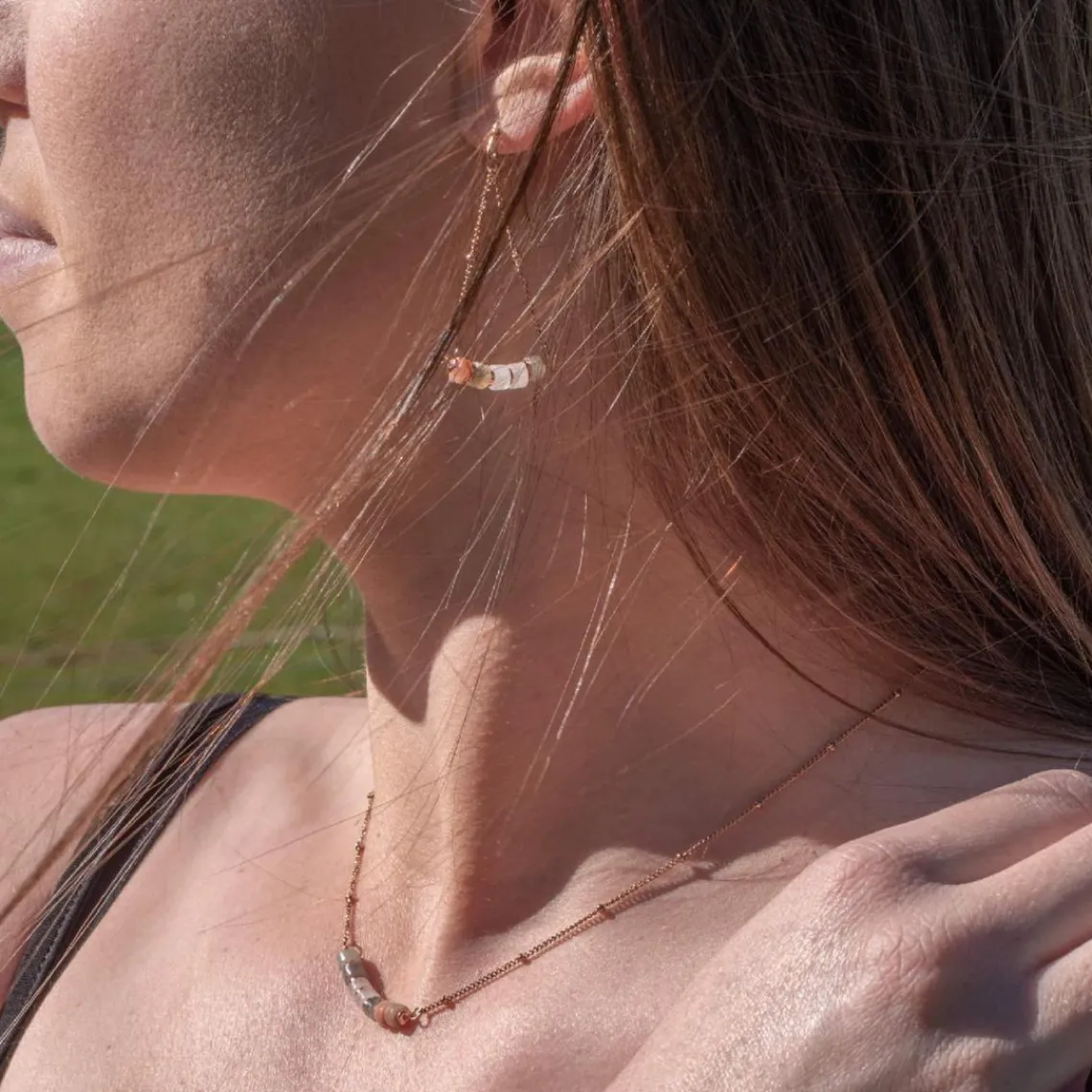 Sloya Collier Femme Piana en Pierres de lune | Femme Collier Et Pendentif