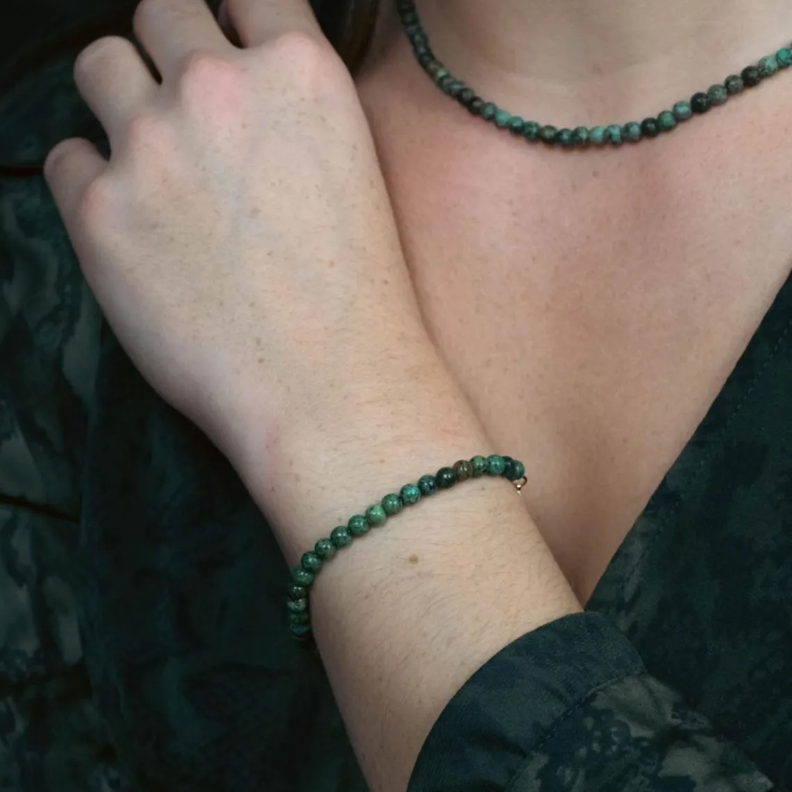 Sloya Collier Femme Serena Turquoise Africain | Femme Collier Et Pendentif
