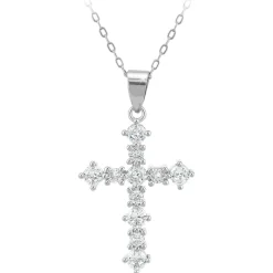 So Charm Bijoux Collier Femme So Charm - B4202-ARGENT - Collier Croix Argenté | Femme Collier Et Pendentif