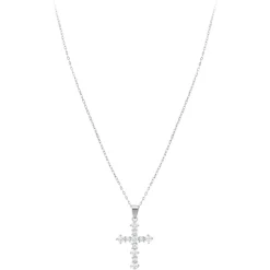 So Charm Bijoux Collier Femme So Charm - B4202-ARGENT - Collier Croix Argenté | Femme Collier Et Pendentif