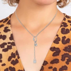So Charm Bijoux Collier Femme So Charm - B3031-ARGENT - Collier Cadenas Argenté | Femme Collier Et Pendentif