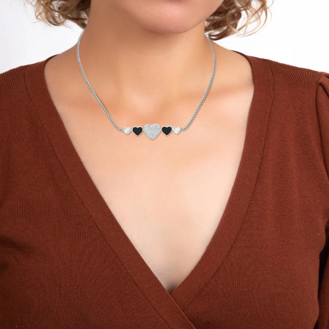 So Charm Bijoux Collier Femme So Charm - B2935-ARGENT-COLLIER - Collier Coeur Argenté | Femme Collier Et Pendentif