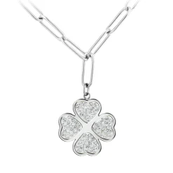 So Charm Bijoux Collier Femme So Charm - B3201-ARGENT - Collier Trèfle Argenté | Femme Collier Et Pendentif