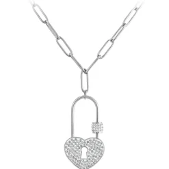 So Charm Bijoux Collier Femme So Charm - B3270-ARGENT - Collier Cadenas Argenté | Femme Collier Et Pendentif