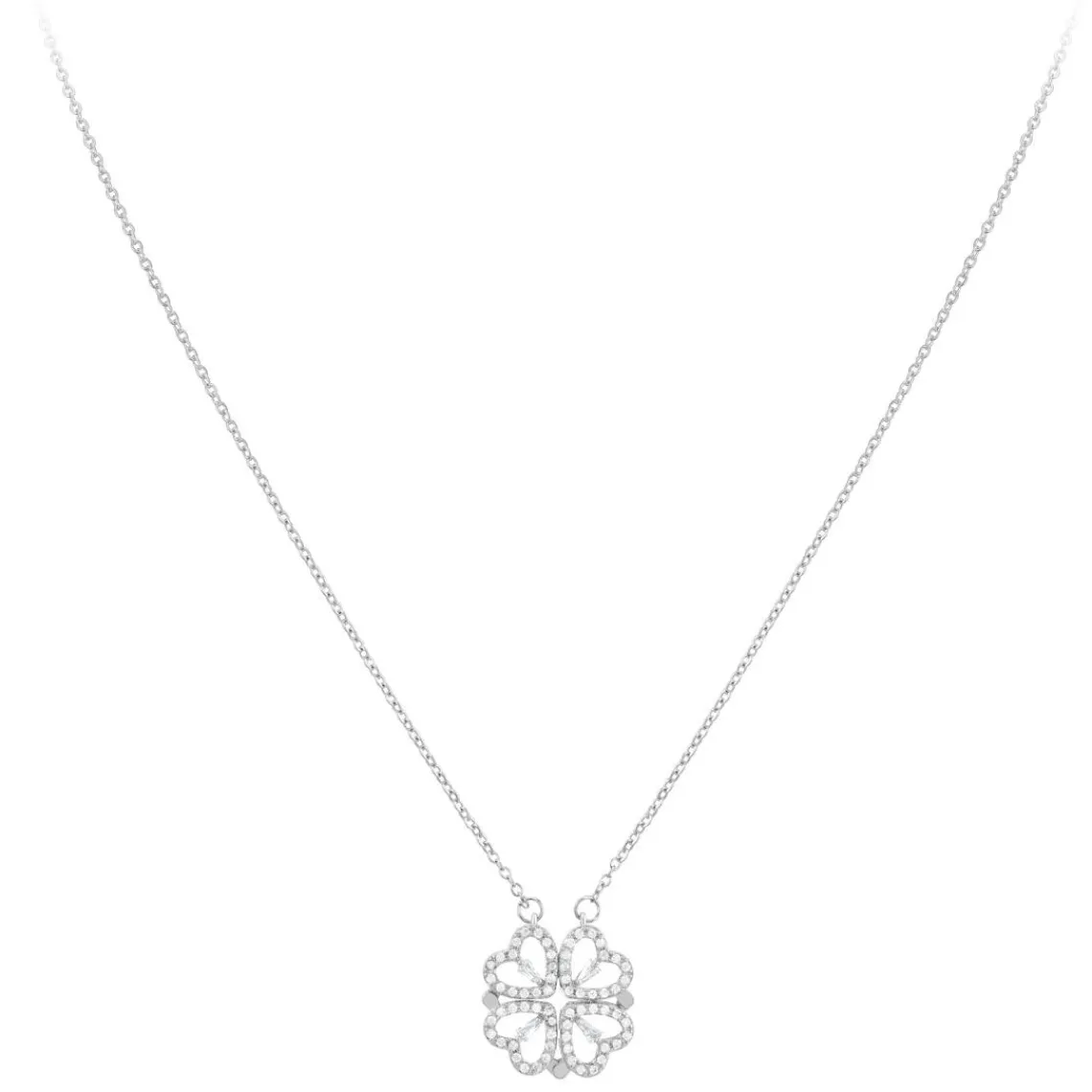 So Charm Bijoux Collier Femme So Charm - B3133-ARGENT - Collier Trèfle Argenté | Femme Collier Et Pendentif