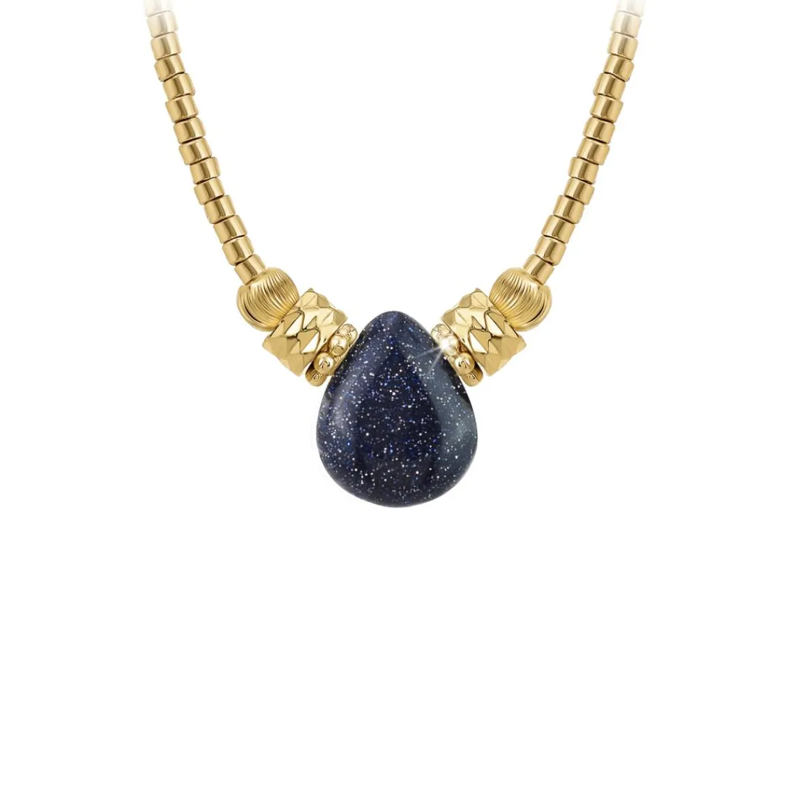 So Charm Bijoux Collier Femme So Charm - B4179-BLEU - Collier Mode Doré | Femme Collier Et Pendentif