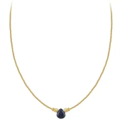 So Charm Bijoux Collier Femme So Charm - B4179-BLEU - Collier Mode Doré | Femme Collier Et Pendentif
