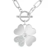 So Charm Bijoux Collier Femme So Charm - B2929 - Collier Trèfle Argenté | Femme Collier Et Pendentif