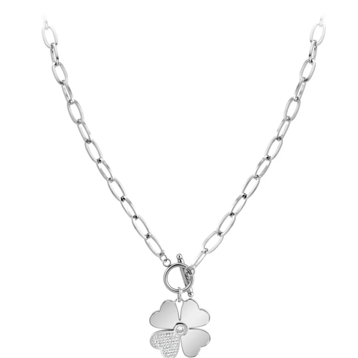 So Charm Bijoux Collier Femme So Charm - B2929 - Collier Trèfle Argenté | Femme Collier Et Pendentif