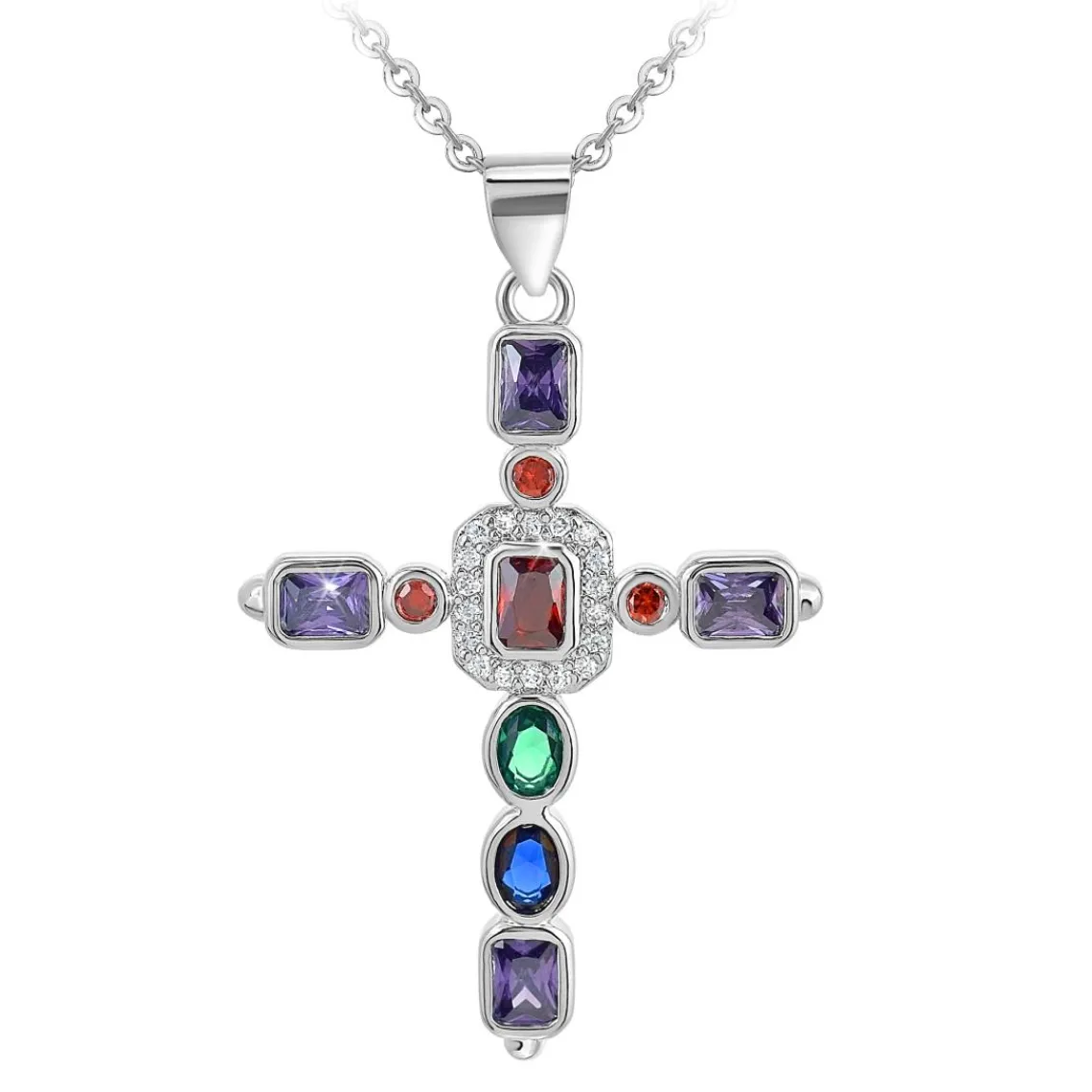 So Charm Bijoux Collier Femme So Charm - B2684 - Collier Croix Argenté | Femme Collier Et Pendentif