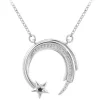 So Charm Bijoux Collier Femme So Charm - BD3301-ARGENT-DIAMANT-NOIR - Collier Mode Argenté | Femme Collier Et Pendentif