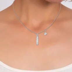 So Charm Bijoux Collier Femme So Charm - BD2687-ARGENT-DIAMANT - Collier Mode Argenté | Femme Collier Et Pendentif