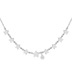 So Charm Bijoux Collier Femme So Charm - BD3116-ARGENT-DIAMANT - Collier Mode Argenté | Femme Collier Et Pendentif