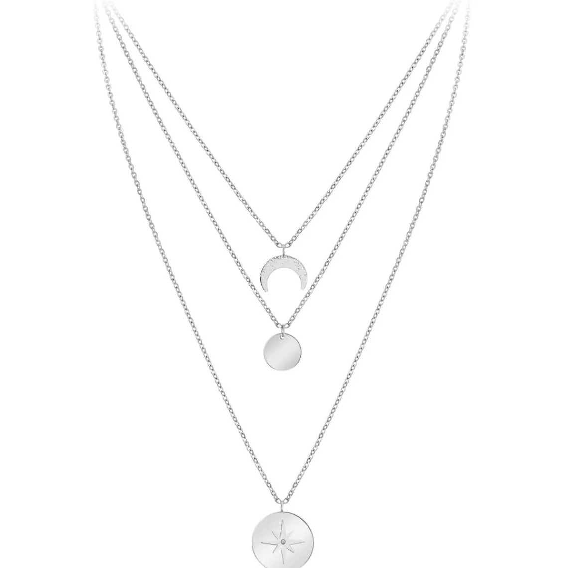 So Charm Bijoux Collier Femme So Charm - BD2920-ARGENT-DIAMANT - Collier Mode Argenté | Femme Collier Et Pendentif