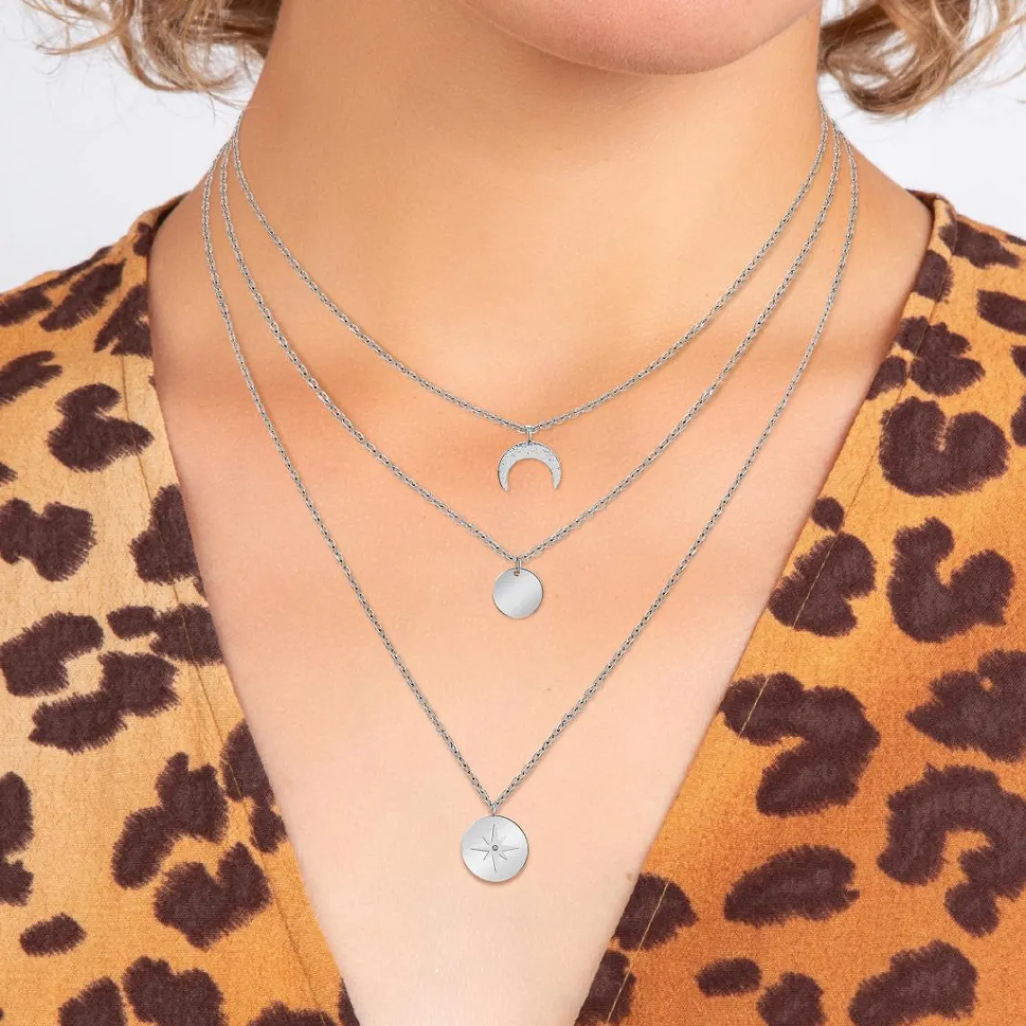 So Charm Bijoux Collier Femme So Charm - BD2920-ARGENT-DIAMANT - Collier Mode Argenté | Femme Collier Et Pendentif