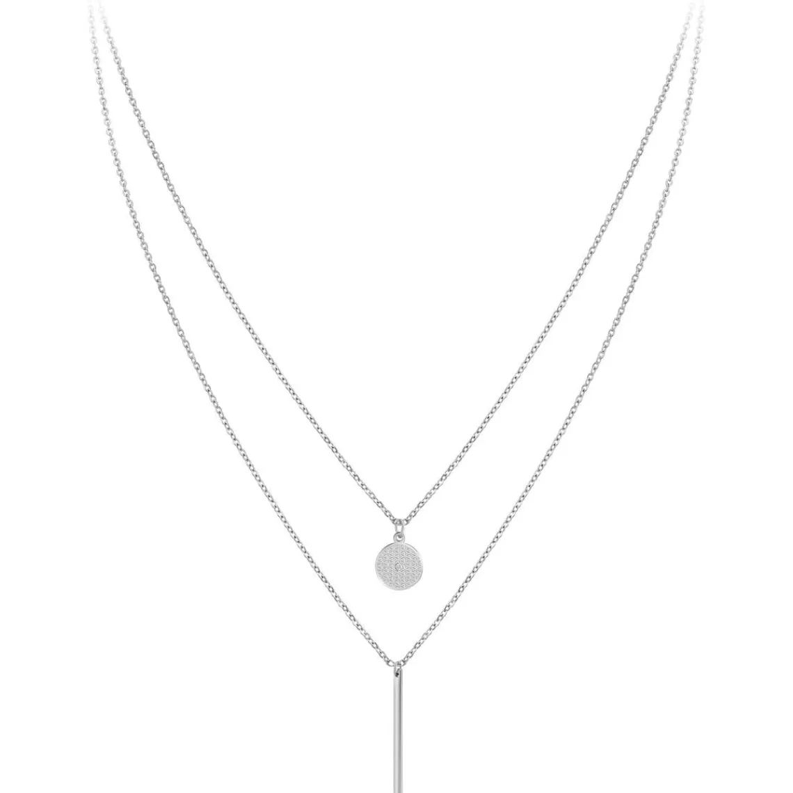 So Charm Bijoux Collier Femme So Charm - BD2728-ARGENT-DIAMANT - Collier Mode Argenté | Femme Collier Et Pendentif