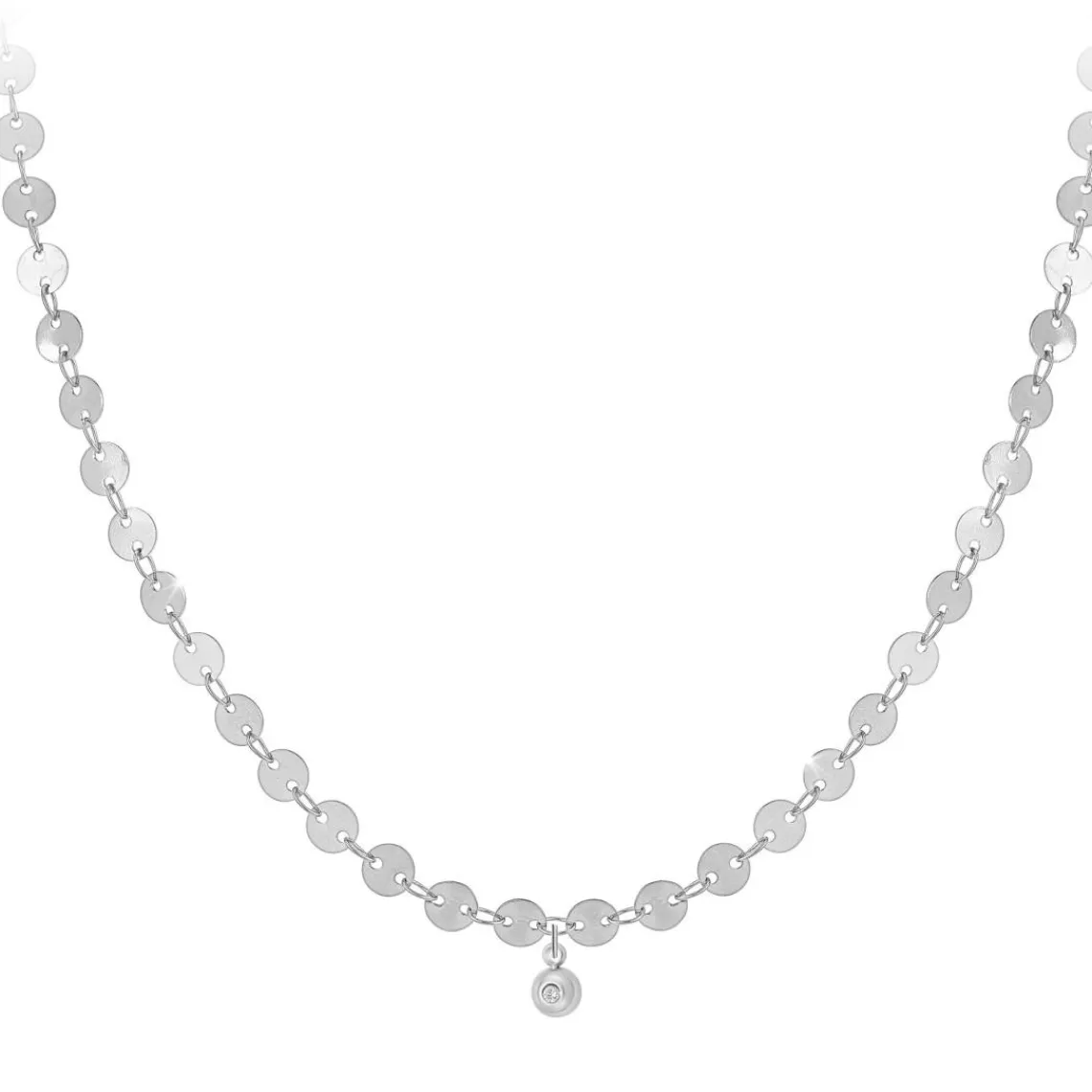 So Charm Bijoux Collier Femme So Charm - BD2392-ARGENT-DIAMANT - Collier Mode Argenté | Femme Collier Et Pendentif