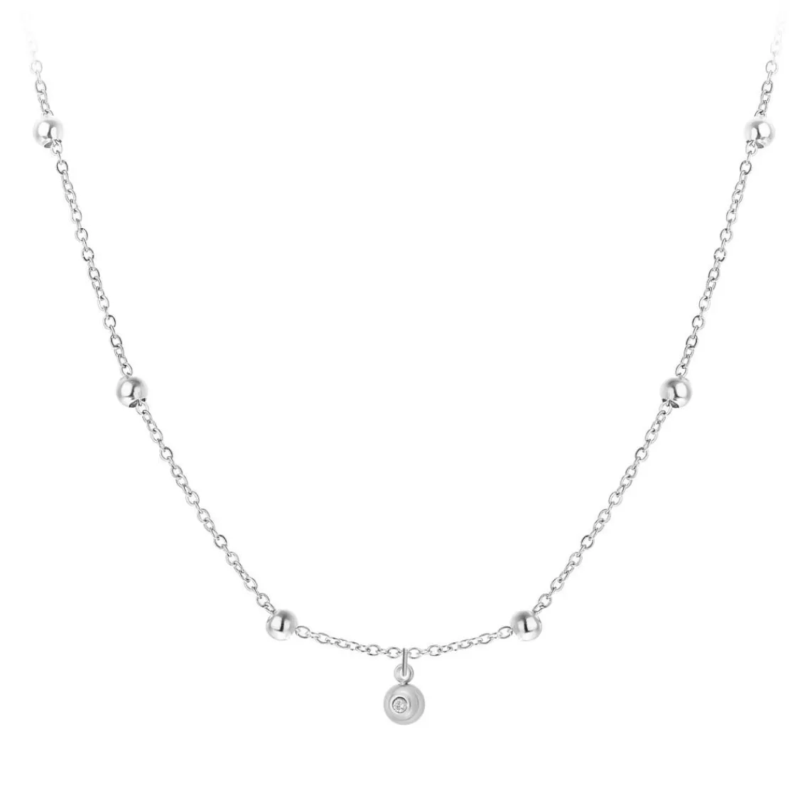 So Charm Bijoux Collier Femme So Charm - BD2370-ARGENT-DIAMANT - Collier Mode Argenté | Femme Collier Et Pendentif