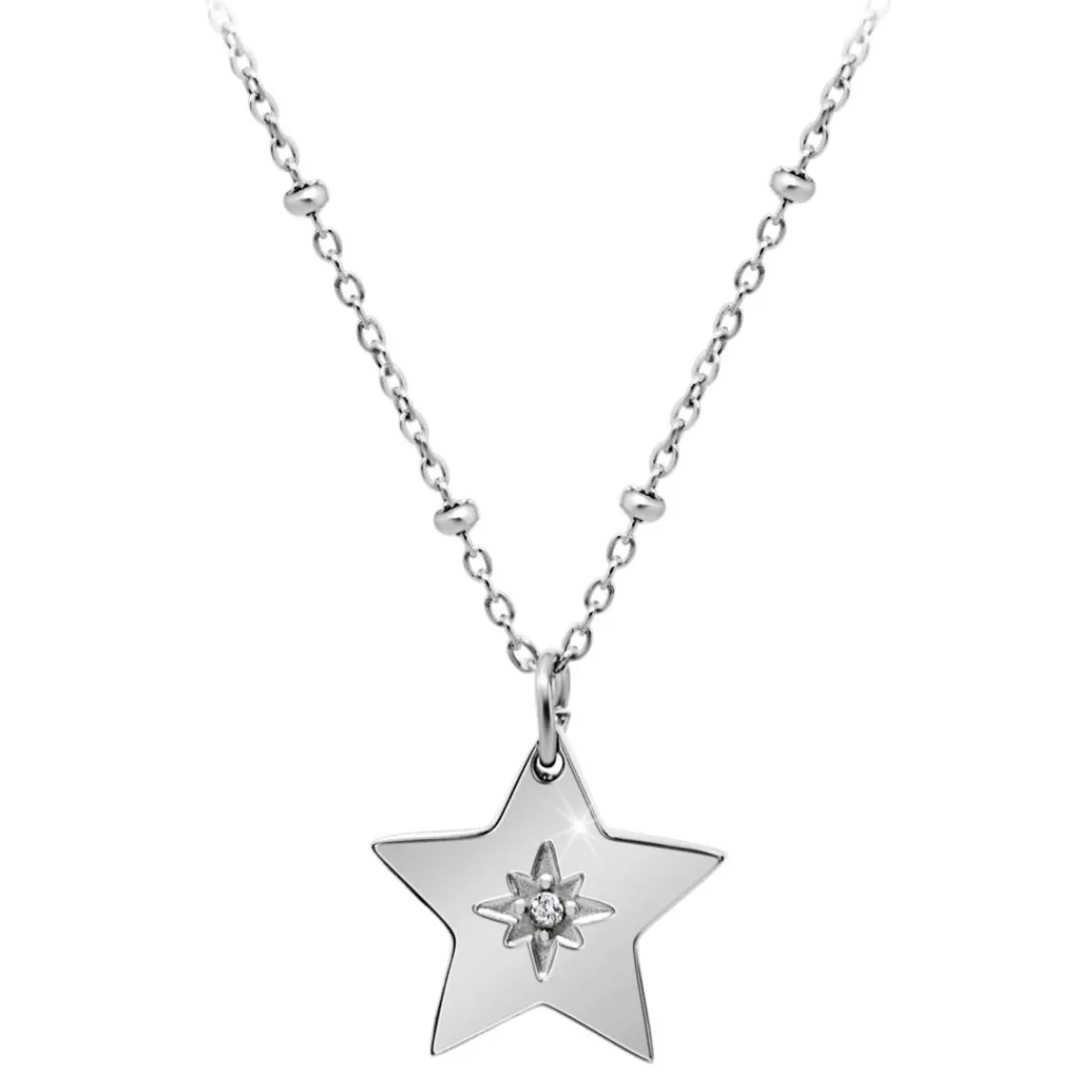 So Charm Bijoux Collier Femme So Charm - BD4098-ARGENT - Collier Étoile Argenté | Femme Collier Et Pendentif