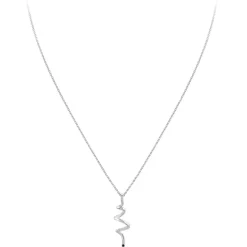 So Charm Bijoux Collier Femme So Charm - BD1549-COLLIER-ARGENT-DIAMANT-NOIR - Collier Mode Argenté | Femme Collier Et Pendentif