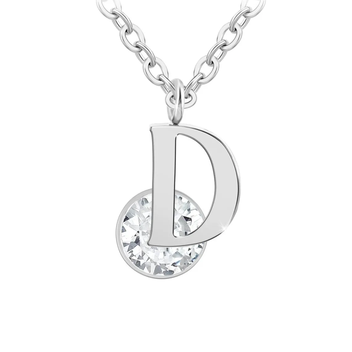 So Charm Bijoux Collier Femme So Charm - B1498-D - Collier Initiale Argenté | Femme Collier Et Pendentif