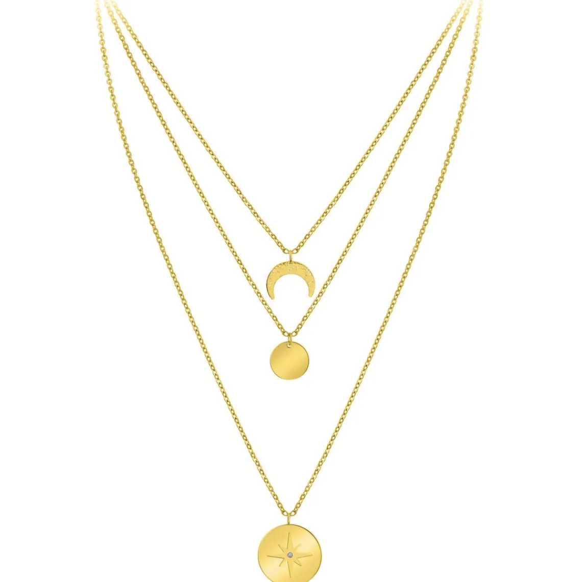 So Charm Bijoux Collier Femme So Charm - BD2920-DORE-DIAMANT - Collier Mode Doré | Femme Collier Et Pendentif