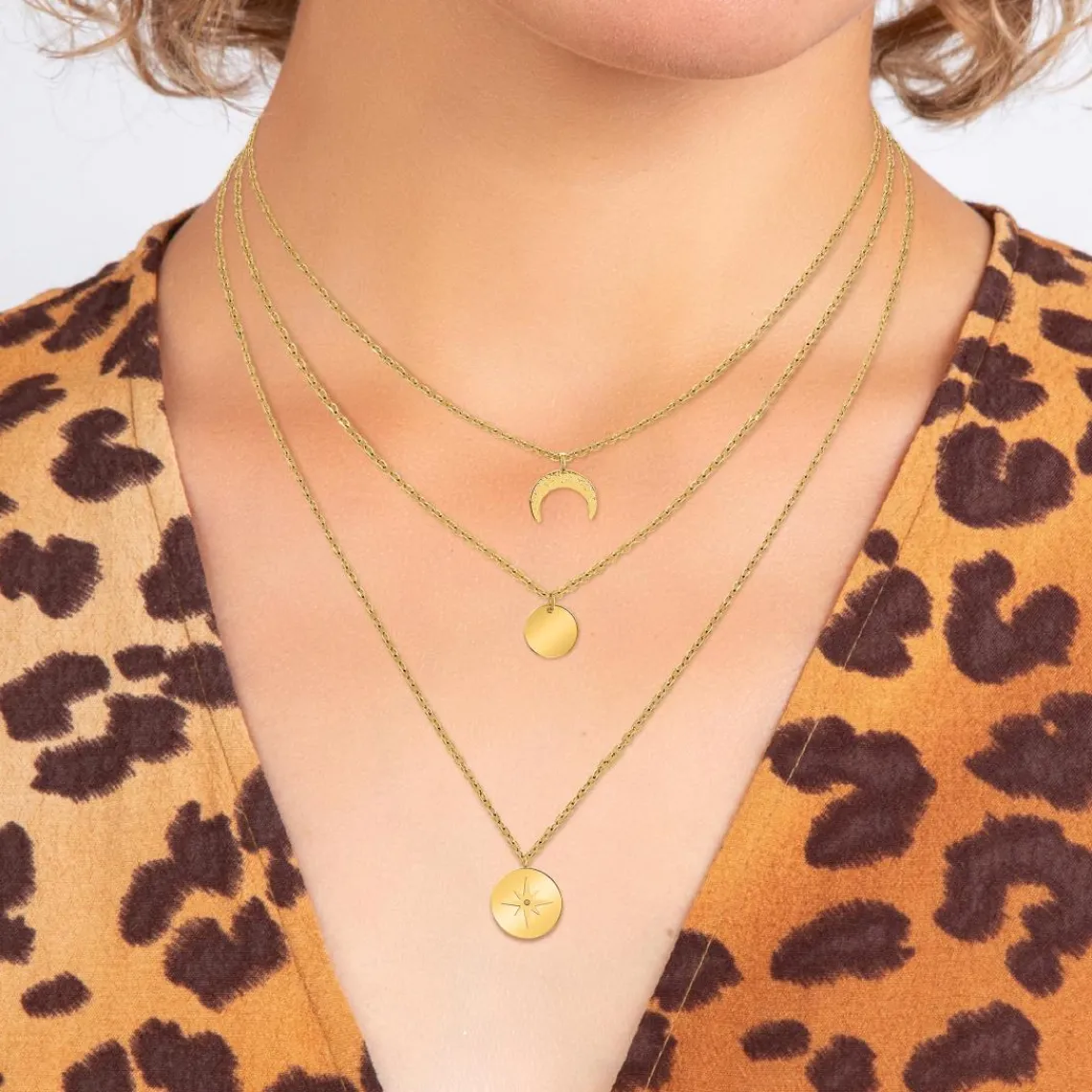 So Charm Bijoux Collier Femme So Charm - BD2920-DORE-DIAMANT - Collier Mode Doré | Femme Collier Et Pendentif