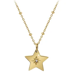 So Charm Bijoux Collier Femme So Charm - BD4098-DORE - Collier Étoile Doré | Femme Collier Et Pendentif