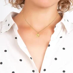 So Charm Bijoux Collier Femme So Charm - BD4098-DORE - Collier Étoile Doré | Femme Collier Et Pendentif