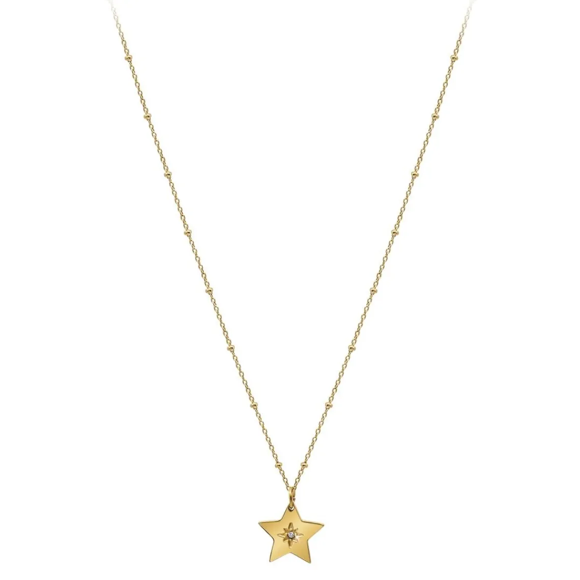 So Charm Bijoux Collier Femme So Charm - BD4098-DORE - Collier Étoile Doré | Femme Collier Et Pendentif