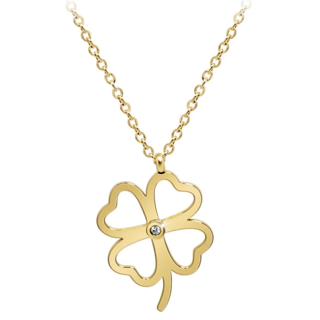 So Charm Bijoux Collier Femme So Charm - BD4096-DORE - Collier Trèfle Doré | Femme Collier Et Pendentif