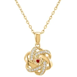 So Charm Bijoux Collier Femme So Charm - BD2034-DORE-COLLIER-RUBY - Collier Mode Doré | Femme Collier Et Pendentif