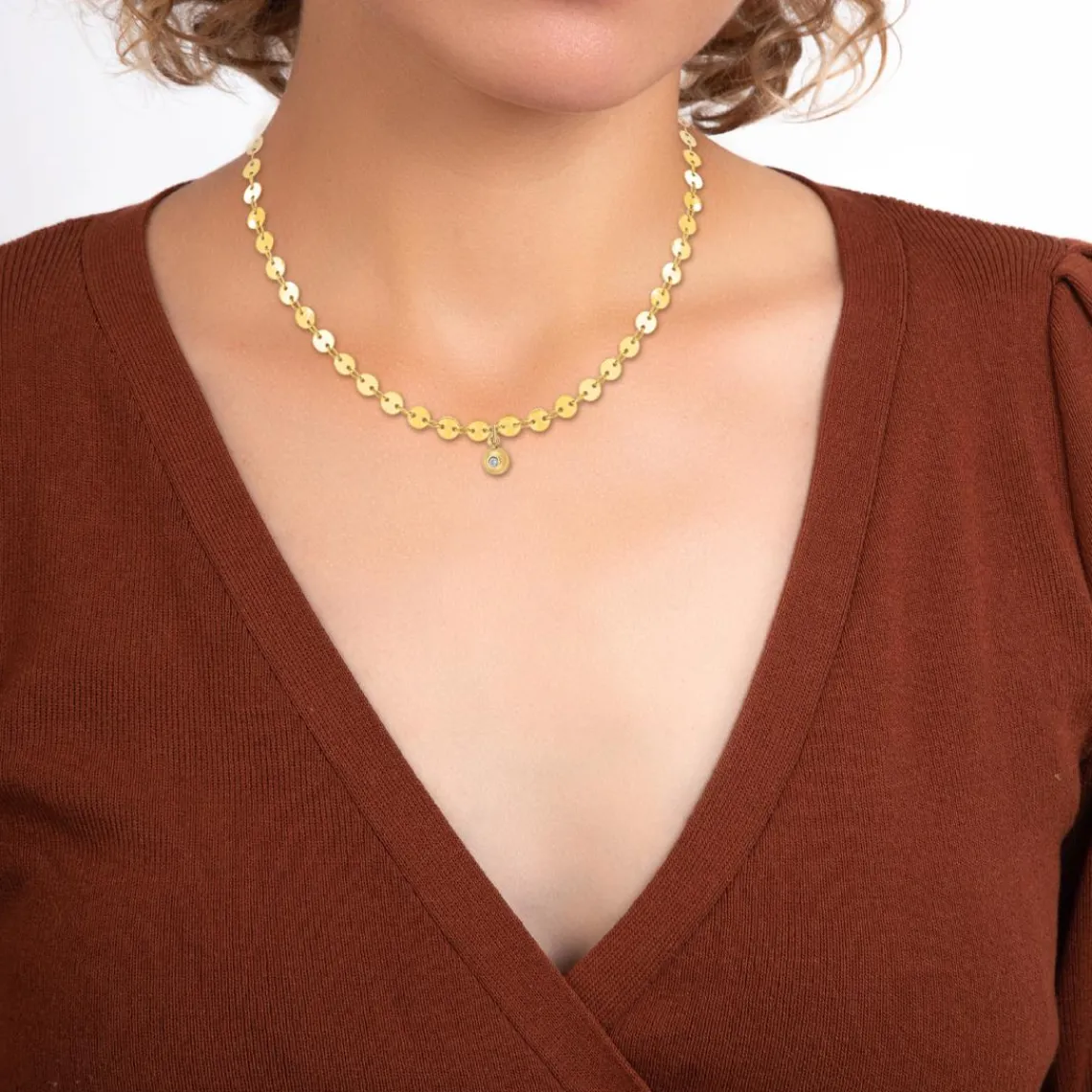 So Charm Bijoux Collier Femme So Charm - BD2392-DORE-DIAMANT - Collier Mode Doré | Femme Collier Et Pendentif