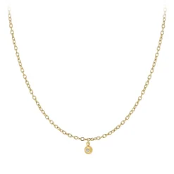 So Charm Bijoux Collier Femme So Charm - BD2382-DORE-DIAMANT - Collier Mode Doré | Femme Collier Et Pendentif