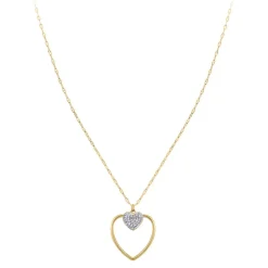 So Charm Bijoux Collier Femme So Charm - B3408-DORE-BLANC - Collier Coeur Doré | Femme Collier Et Pendentif