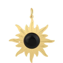 So Charm Bijoux Collier Femme So Charm - B3180-DORE+B3383-DORE-ONYX Doré | Femme Collier Et Pendentif