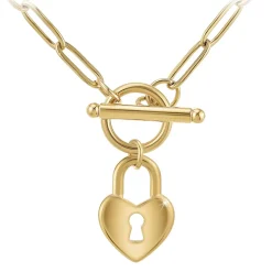 So Charm Bijoux Collier Femme So Charm - B3230-DORE - Collier Coeur Doré | Femme Collier Et Pendentif