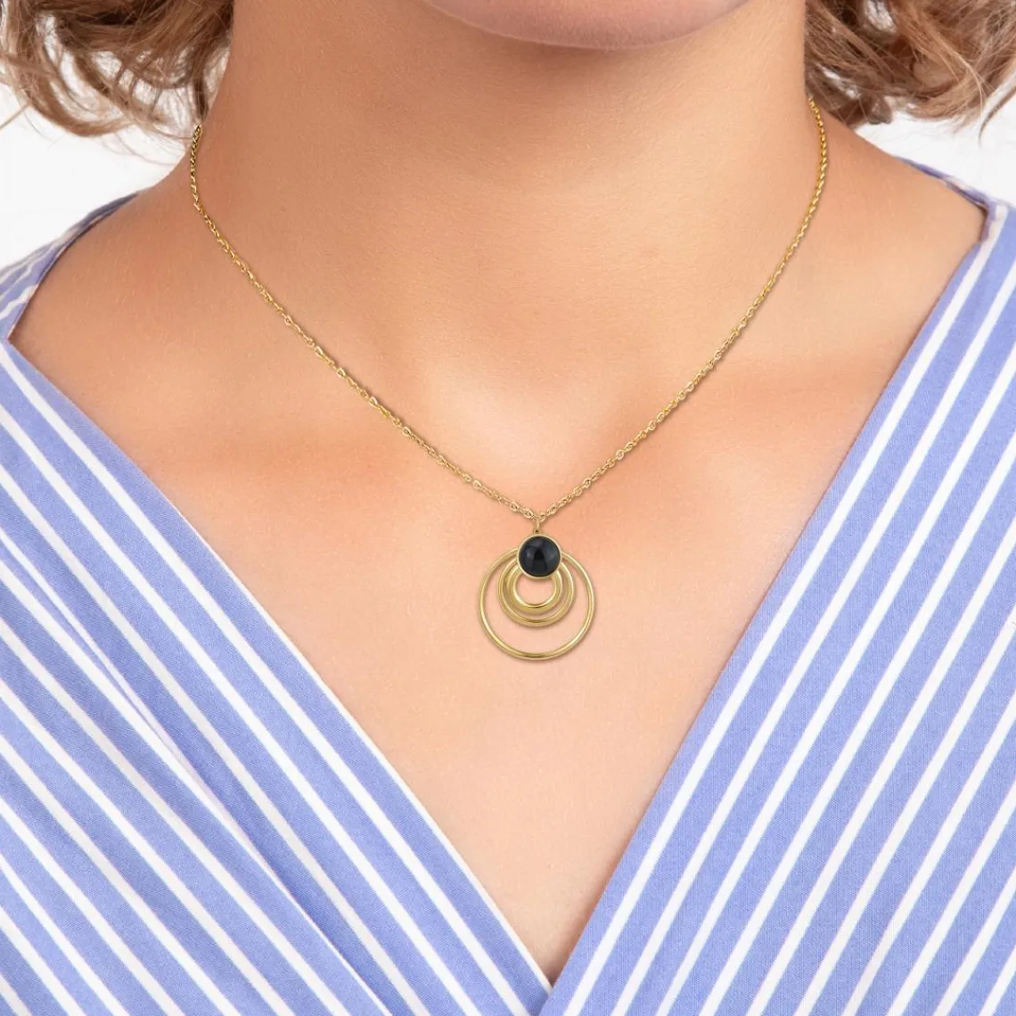 So Charm Bijoux Collier Femme So Charm - B3406-DORE - Collier Mode Doré | Femme Collier Et Pendentif
