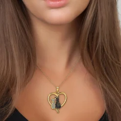 So Charm Bijoux Collier Femme So Charm - B1563-DORE - Collier Chat Doré | Femme Collier Et Pendentif